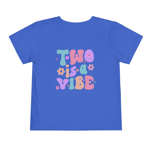 Two Shirt For Girl 2nd Birthday Shirt Girl 2nd Birthday Toddler T Shirt Two is a Vibes TShirt Retro Girl Shirt 2nd Bday Shirt Toddler Outfit