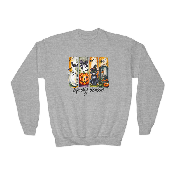 Halloween Black Cat Ghost Sweatshirt, Halloween Ghost Sweater, Ghost Cat Sweatshirts Spooky Goose Shirt Halloween Outfit Girl Halloween Gift