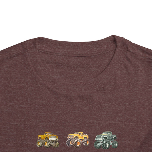 Retro Monster Truck Kids Shirt Big Trucks Toddler Tee Bday Boy Tshirt Monster Truck Birthday Tee Boy Toddler Truck Crewneck Tee Gif for Boys