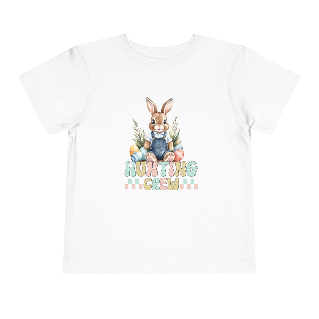 Bunny Easter Hunting Crew Shirt, Cute Toddler Easter Bunny Tee, Easter Bunny Natural Tee, Easter Boy Shirt Easter Kids Party Shirt Boy Gifts