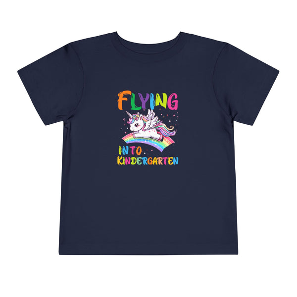 Flying Into Kindergarten Shirt, Girls Kindergarten T Shirt Unicorn Kinder Shirt Back To School Tee Cute Unicorn School Kindergarten Crew Tee