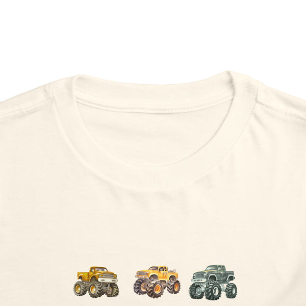 Retro Monster Truck Kids Shirt Big Trucks Toddler Tee Bday Boy Tshirt Monster Truck Birthday Tee Boy Toddler Truck Crewneck Tee Gif for Boys