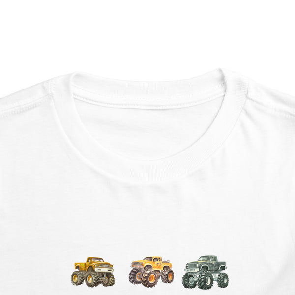 Retro Monster Truck Kids Shirt Big Trucks Toddler Tee Bday Boy Tshirt Monster Truck Birthday Tee Boy Toddler Truck Crewneck Tee Gif for Boys