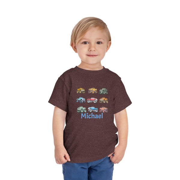 Retro Monster Truck Kids Shirt Big Trucks Toddler Tee Bday Boy Tshirt Monster Truck Birthday Tee Boy Toddler Truck Crewneck Tee Gif for Boys