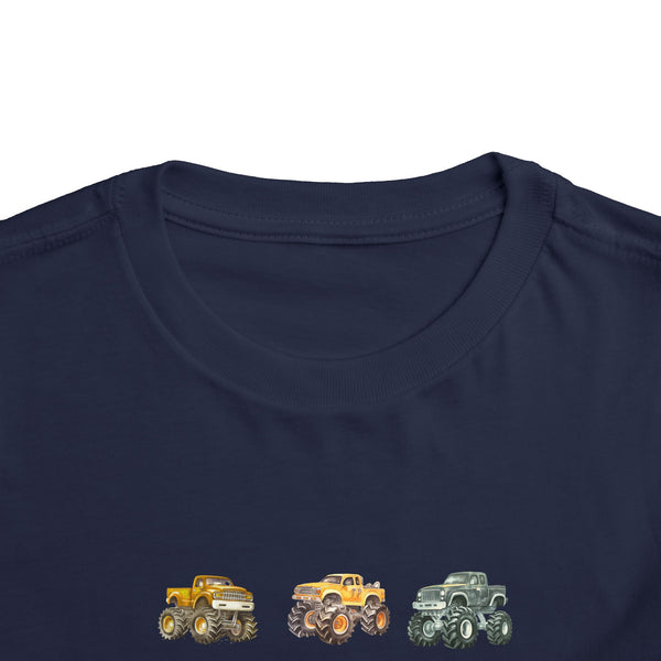 Retro Monster Truck Kids Shirt Big Trucks Toddler Tee Bday Boy Tshirt Monster Truck Birthday Tee Boy Toddler Truck Crewneck Tee Gif for Boys