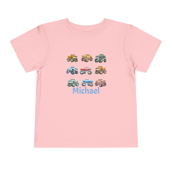 Retro Monster Truck Kids Shirt Big Trucks Toddler Tee Bday Boy Tshirt Monster Truck Birthday Tee Boy Toddler Truck Crewneck Tee Gif for Boys