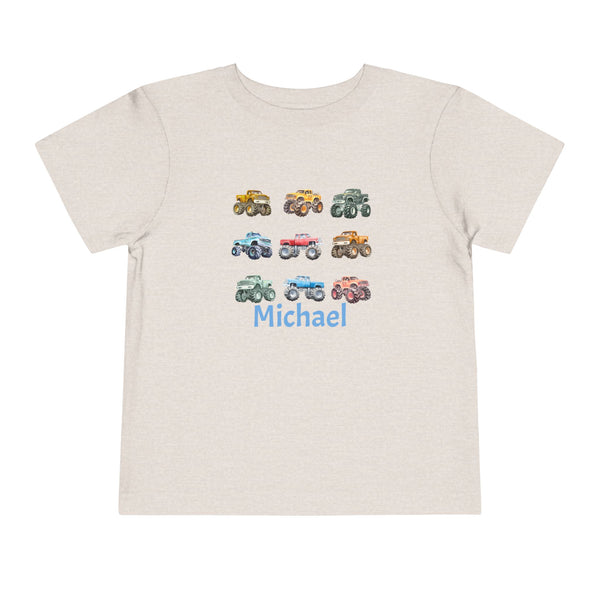 Retro Monster Truck Kids Shirt Big Trucks Toddler Tee Bday Boy Tshirt Monster Truck Birthday Tee Boy Toddler Truck Crewneck Tee Gif for Boys