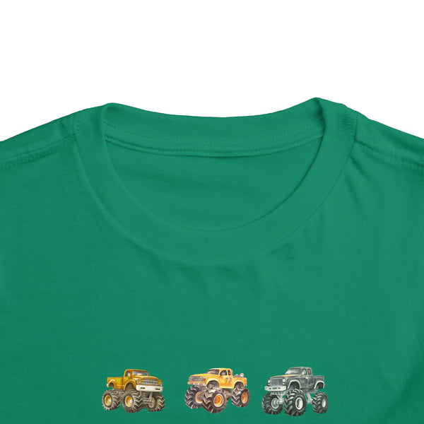 Retro Monster Truck Kids Shirt Big Trucks Toddler Tee Bday Boy Tshirt Monster Truck Birthday Tee Boy Toddler Truck Crewneck Tee Gif for Boys