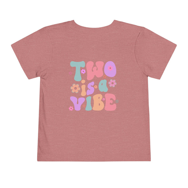 Two Shirt For Girl 2nd Birthday Shirt Girl 2nd Birthday Toddler T Shirt Two is a Vibes TShirt Retro Girl Shirt 2nd Bday Shirt Toddler Outfit