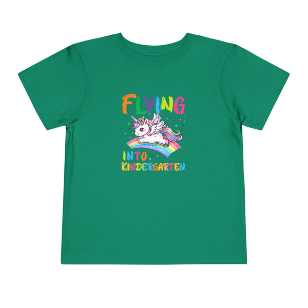 Flying Into Kindergarten Shirt, Girls Kindergarten T Shirt Unicorn Kinder Shirt Back To School Tee Cute Unicorn School Kindergarten Crew Tee