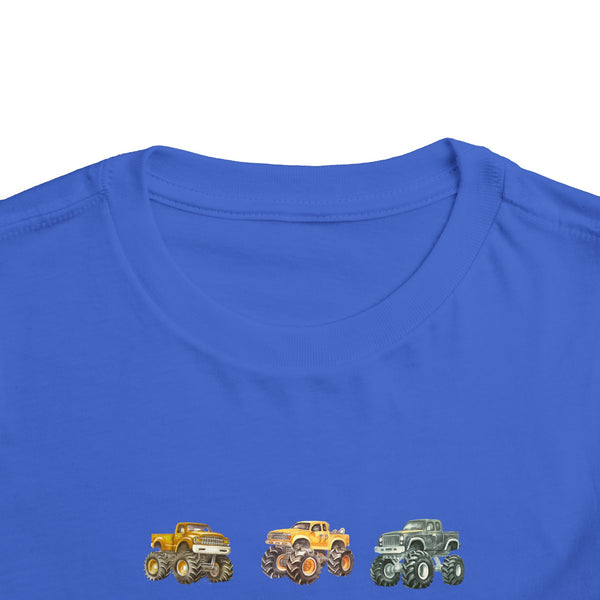 Retro Monster Truck Kids Shirt Big Trucks Toddler Tee Bday Boy Tshirt Monster Truck Birthday Tee Boy Toddler Truck Crewneck Tee Gif for Boys