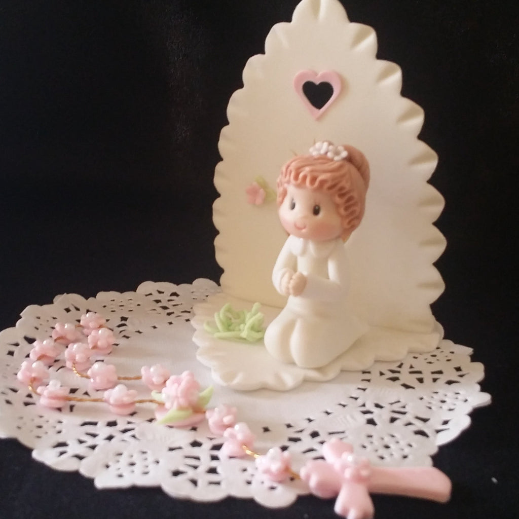 Girls Baptism, Baptism Cake Topper, Baptism Favors, Boy First Communion Girl Favors, First Communion Cake Topper, Twins Cake Toppers 2 Pcs - C T B
