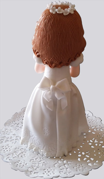 Boy or Girl First Communion Children's Dressed in White Gown cake Decoration and Keepsake - C T B