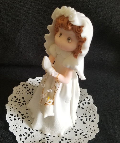 Praying Girl or Boy Cake Decoration Baptism & Communion Cake Topper Keepsake - C T B