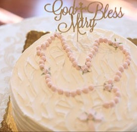 First Communion Boy Cake Topper Baptism Angel and Rosary Cake Decorations - C T B