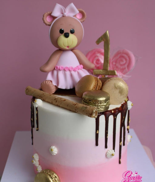 Bear Cake Topper Baby Shower & Birthday Cake Decoration Baby Boy or Girl - C T B