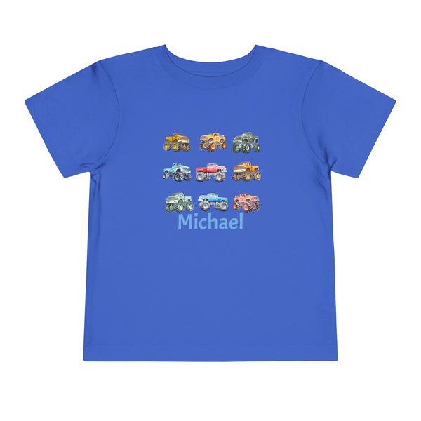 Retro Monster Truck Kids Shirt Big Trucks Toddler Tee Bday Boy Tshirt Monster Truck Birthday Tee Boy Toddler Truck Crewneck Tee Gif for Boys