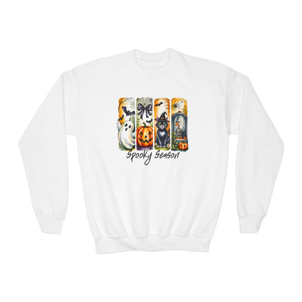 Halloween Black Cat Ghost Sweatshirt, Halloween Ghost Sweater, Ghost Cat Sweatshirts Spooky Goose Shirt Halloween Outfit Girl Halloween Gift