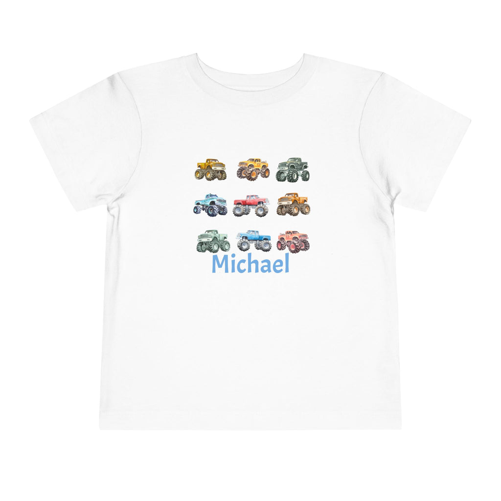 Retro Monster Truck Kids Shirt Big Trucks Toddler Tee Bday Boy Tshirt Monster Truck Birthday Tee Boy Toddler Truck Crewneck Tee Gif for Boys