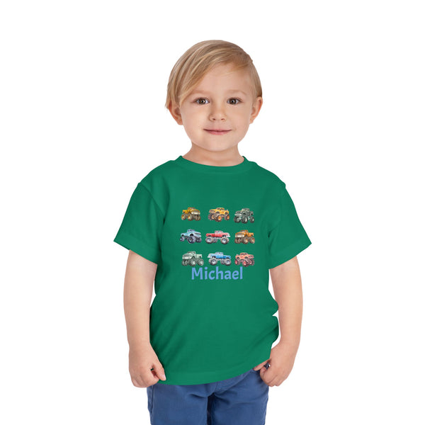 Retro Monster Truck Kids Shirt Big Trucks Toddler Tee Bday Boy Tshirt Monster Truck Birthday Tee Boy Toddler Truck Crewneck Tee Gif for Boys