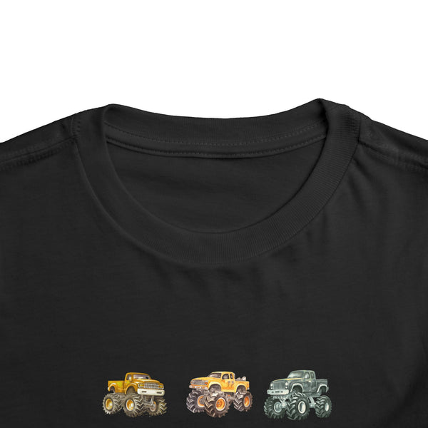 Retro Monster Truck Kids Shirt Big Trucks Toddler Tee Bday Boy Tshirt Monster Truck Birthday Tee Boy Toddler Truck Crewneck Tee Gif for Boys