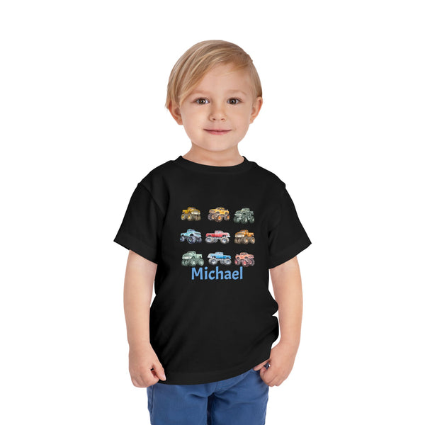 Retro Monster Truck Kids Shirt Big Trucks Toddler Tee Bday Boy Tshirt Monster Truck Birthday Tee Boy Toddler Truck Crewneck Tee Gif for Boys