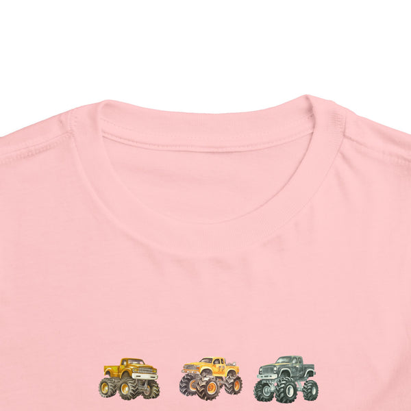 Retro Monster Truck Kids Shirt Big Trucks Toddler Tee Bday Boy Tshirt Monster Truck Birthday Tee Boy Toddler Truck Crewneck Tee Gif for Boys