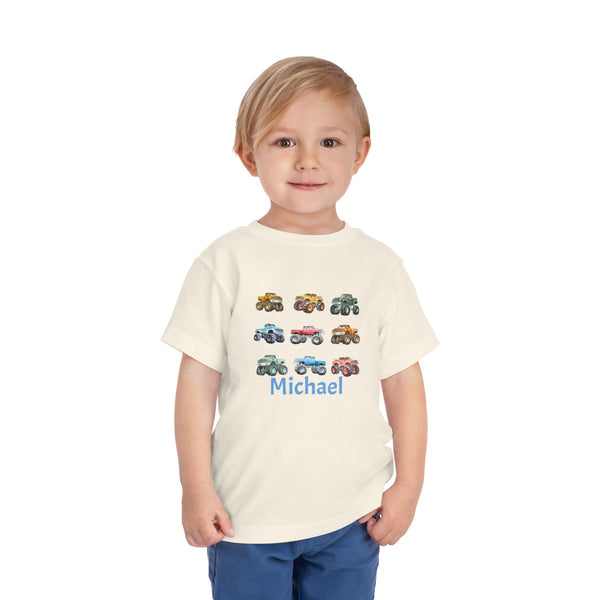 Retro Monster Truck Kids Shirt Big Trucks Toddler Tee Bday Boy Tshirt Monster Truck Birthday Tee Boy Toddler Truck Crewneck Tee Gif for Boys