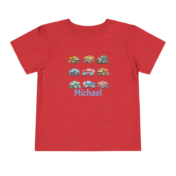 Retro Monster Truck Kids Shirt Big Trucks Toddler Tee Bday Boy Tshirt Monster Truck Birthday Tee Boy Toddler Truck Crewneck Tee Gif for Boys