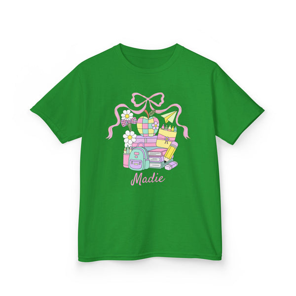 Preppy Custom Grade Girl Shirt, Personalized Back to School Shirt Custom Name 1st Day Outfit Cute Retro School Shirt Girls Dream Team TShirt