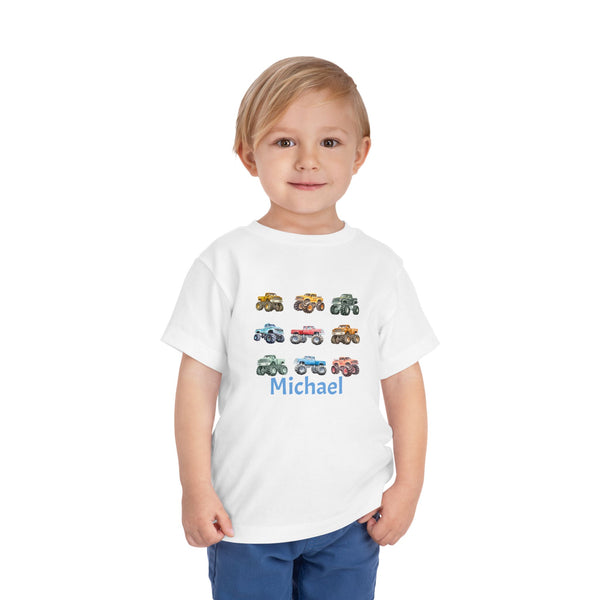 Retro Monster Truck Kids Shirt Big Trucks Toddler Tee Bday Boy Tshirt Monster Truck Birthday Tee Boy Toddler Truck Crewneck Tee Gif for Boys