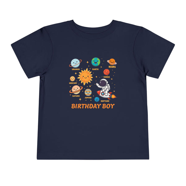 Space 2nd Birthday Solar System Toddler Shirt Cute Planets T Shirt Space Bday Shirt Boy Custom Name Age Shirts Toddler Boy 3rd Birthday Tees