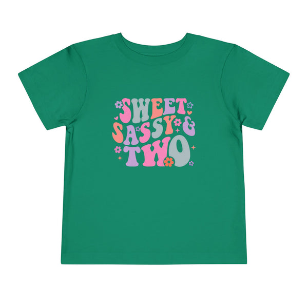 2nd Birthday Girl Shirt Custom Name Tshirt Toddler Bday Shirt Girl Second Birthday Tee Sweet Sassy Two Retro Bday Party Outfit 2nd Bday Gift