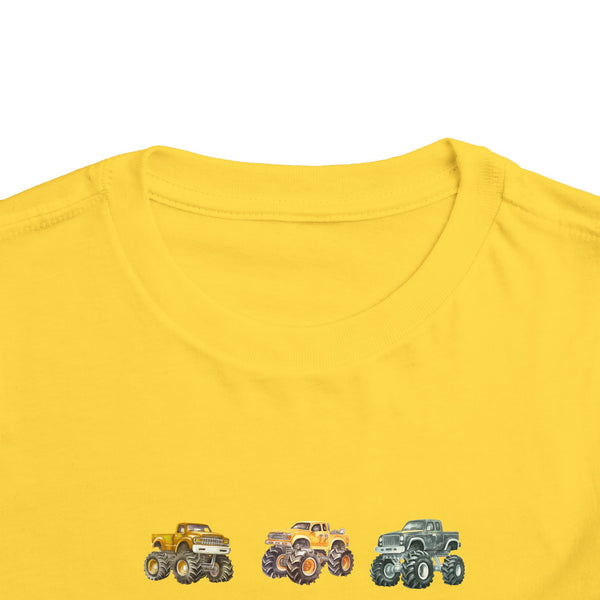 Retro Monster Truck Kids Shirt Big Trucks Toddler Tee Bday Boy Tshirt Monster Truck Birthday Tee Boy Toddler Truck Crewneck Tee Gif for Boys