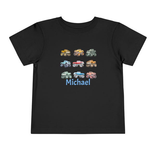 Retro Monster Truck Kids Shirt Big Trucks Toddler Tee Bday Boy Tshirt Monster Truck Birthday Tee Boy Toddler Truck Crewneck Tee Gif for Boys