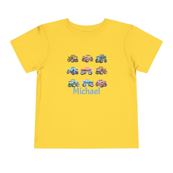 Retro Monster Truck Kids Shirt Big Trucks Toddler Tee Bday Boy Tshirt Monster Truck Birthday Tee Boy Toddler Truck Crewneck Tee Gif for Boys