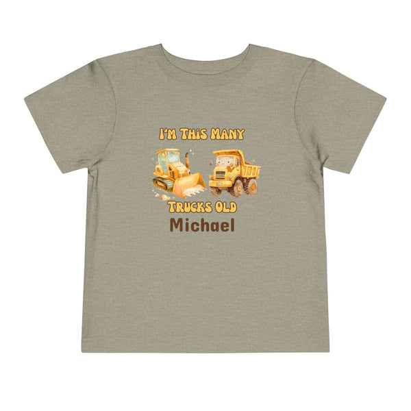 Contruction Trucks 2nd Birthday Shirt Toddler Boy Two Trucks Birthday Shirt Truck Theme Birthday Tee Personalized Bday Shirt Retro Truck Tee