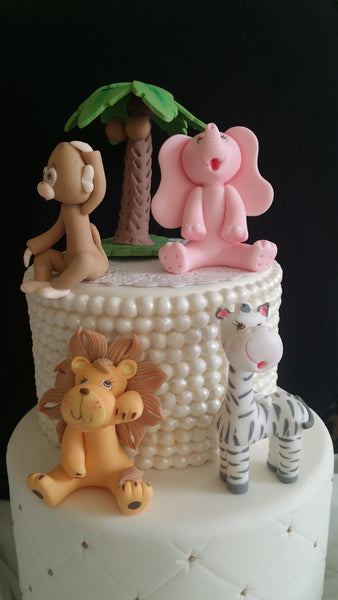 Animals Cake Decorations Safari Baby Shower Cake Topper Jungle Cake Decoorations - Cake Toppers Boutique