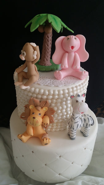 Animals Cake Decorations Safari Baby Shower Cake Topper Jungle Cake Decoorations - Cake Toppers Boutique
