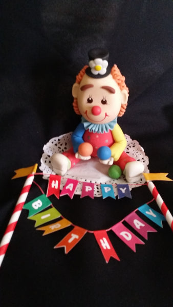 Circus Birthday Decorations Carnival Cake Topper Clown Cake Decorations - C T B
