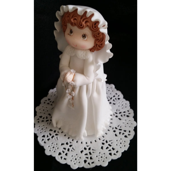 Boy or Girl First Communion Cake Topper Communion Girl or Boy Dressed in White Gown - Cake Toppers Boutique