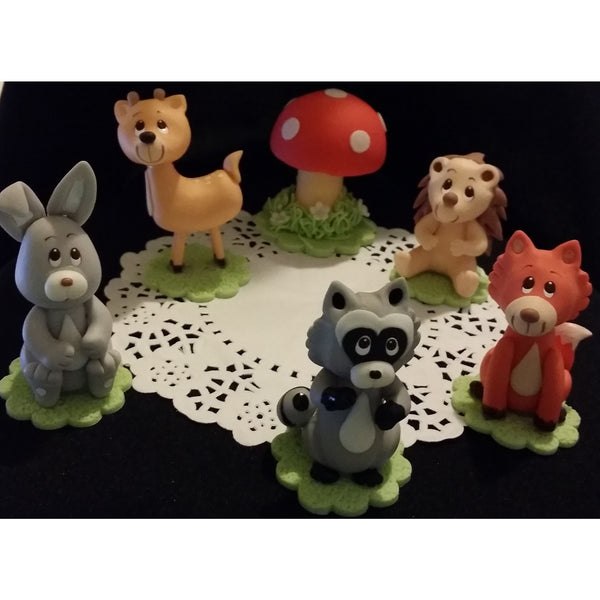 Woodland Animal Cake Toppers, Woodland Decorations, Woodland Birthday Decor, Woodland Baby Shower - Cake Toppers Boutique