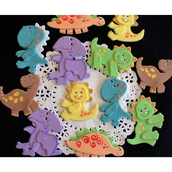 Dinosaur Cake Topper, Dinosaur Baby Shower, Dinosaurs Birthday Cake Decorations 12pcs - Cake Toppers Boutique