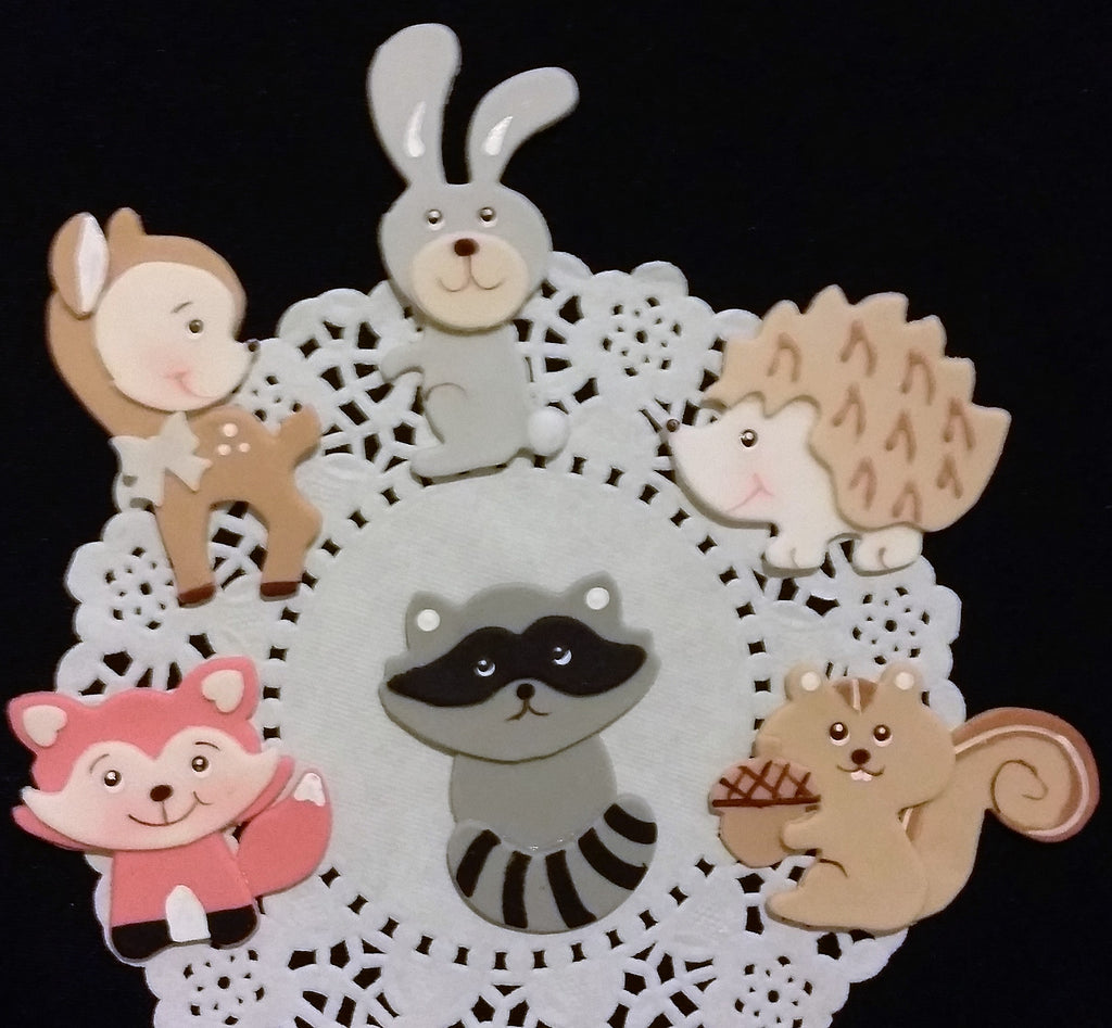 Woodland Cake Decorations, Woodland Birthday, Woodland Baby Shower, Forest Birthday Theme 12pcs - Cake Toppers Boutique