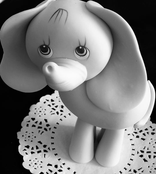 Elephant Cake Topper  Elephant Baby Shower Elephant in Pink, Blue or Gray - Cake Toppers Boutique