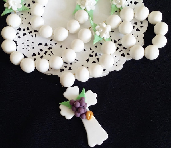 Rosary For Cake, Recurditos de Bautizo, Decoracion Para Primera Comunion, Decoracion De Bautizo, Baptism Cake Decoration - Cake Toppers Boutique