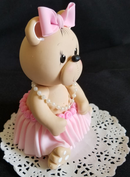 Baby Bear Cake Topper Pink Bear Cake Decoration Teddy Bear Cake Topper - Cake Toppers Boutique