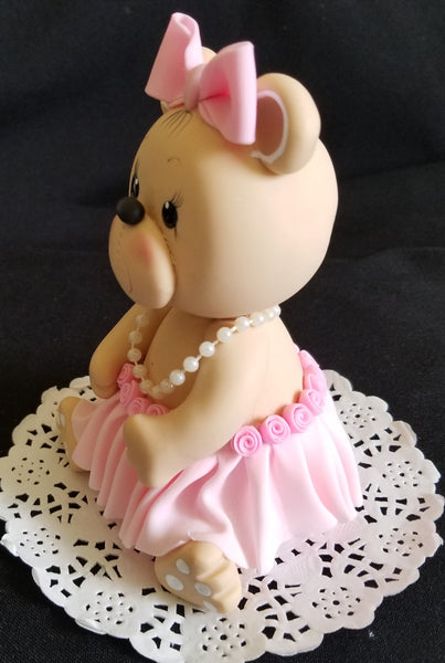 Baby Bear Cake Topper Pink Bear Cake Decoration Teddy Bear Cake Topper - Cake Toppers Boutique