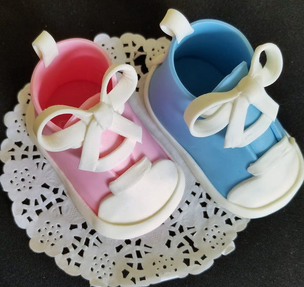 Baby Booties Cake Topper Baby Shoes Cake Decoration in Blue or Pink  Gender Reveal Baby Shower 2pcs - Cake Toppers Boutique