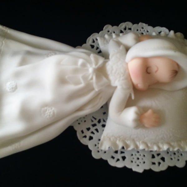 Baby Boy or Girl in Baptism Gown Cake Decoration Twins Cake Toppers - Cake Toppers Boutique